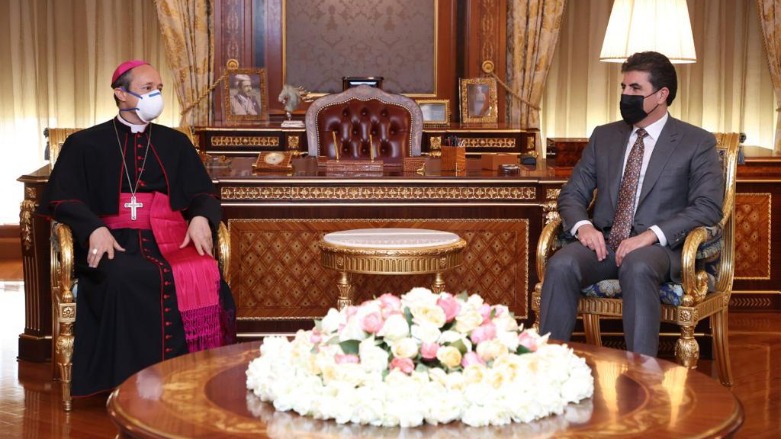 نيجيرفان بارزاني وسفير الفاتيكان لدى العراق